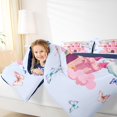thumbnail image 3 of Manfei Cute Unicorns Queen Comforter Set,Dreamy Castle Comforter Sets Queen,Blue,Navy Blue Reversible,3 Pieces,1 Comforter and 2 Pillowcases, 3 of 7