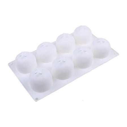 WE-POLUJ 8 Holes Orange Shaped Fondant Molds Silicone Bakeware Chocolate Cake Decoration
