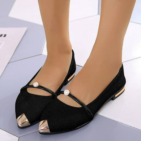

TALKVE Women s Flat Sole Single Shoes Fashion Leather Shoes Women s Single Shoes For Women
