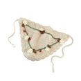 thumbnail image 2 of Pañuelo de crochet para la cabeza, bandana, lazo, accesorio para el cabello, bandana para el cabello, pañuelo triangular Beige, 2 of 9
