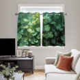 thumbnail image 4 of St. Patrick's Day Kitchen Curtains Window Panels, Spring Botanical Green Lucky Leaves Insulated Window Treatment Curtain, Grommet Curtains for Bedroom/Living Room/Bathroom, 2 Piece 42"Wx54"L, 4 of 8