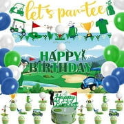 Gameza Golf Birthday PresNok Party Decorations - 34PCS Golf Birthday Decorations, Lets Partee Banners Balloons Backdrop Cake Topper Cupcake Toppers, Sport Themed Party Decor Supplies