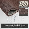 thumbnail image 4 of 24 x 24 Inch Square Loofah Shower Mat Non Slip, Soft PVC Quick Drying Shower Floor Mat with Drain, Foot  Bath Mats for Bathroom, Tub, Wet Areas, 4 of 6