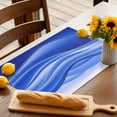 thumbnail image 3 of Placemats Set of 4, Blue Ocean Waves Place Mats OmbreAbstract Art Stripes Tablemats Washable Placemat Table Decoration for Kitchen Table Dinner Party Home Decor Indoor Outdoor 13x19 Inch, 3 of 9