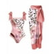 thumbnail image 1 of MKLEKYY Trajes De Baño Hombre Natacion Women Vintage Abstract Floral Print 1 Piece Swimwear+1 Piece Cover Up Two Piece Vintage Print Swimsuit Monokini Bikini 2 Piece Swimsuits Two Piece Tankini Set, 1 of 5
