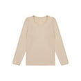 thumbnail image 3 of Haitryli Kids Thermal Underwear Warm Base Layer Tops Girls Slim Shirts Long Sleeve Tunics Tee Type B Nude 12-14, 3 of 7