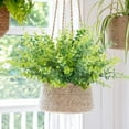 thumbnail image 4 of 12PCS Artificial Ferns for Outdoors, Fake Fall Boston Fern Plants UV Resistant No Fade Faux Plastic Greenery Bushes for Indoor Outside Window Box Fall Décor Autumn Orange, 4 of 4