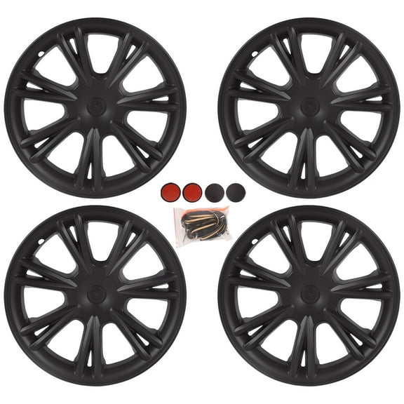 KT Parts 19 inch Hub Cap Wheel Rim Cover Matte Black 4PCS A0467A0026