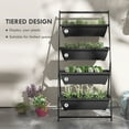 thumbnail image 3 of Outsunny Raised Garden Bed with 4 Planter Boxes, Self Draining, Plant Stand Grow Container for Vegetable Flowers Herb, Black, 3 of 9