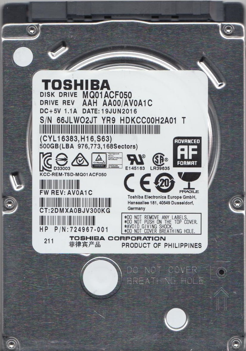 Toshiba MQ04ABB400 4TB 5400RPM 2.5