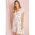 thumbnail image 3 of Ditsy Floral Surplice Waist Band Flare Dress | 6 Colors | S-3X, 3 of 29