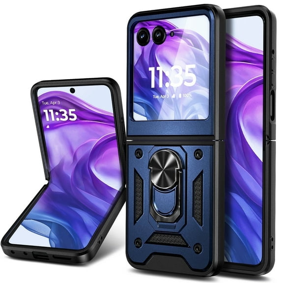 NGB SUPREMACY For Motorola razr 2024/2025 Phone Case Built-In Kickstand Ring Holder Magnetic Car Mount Shockproof Military Protective Moto razr 2024/2025 Case Cover