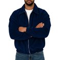 thumbnail image 6 of Men's Corduroy Jacket Full Zip Vintage Coat Casual Fall Windbreaker with Pockets Lightweight Classic Turn Down Collar Outerwear Retro Spring Winter Streetwear, 6 of 8