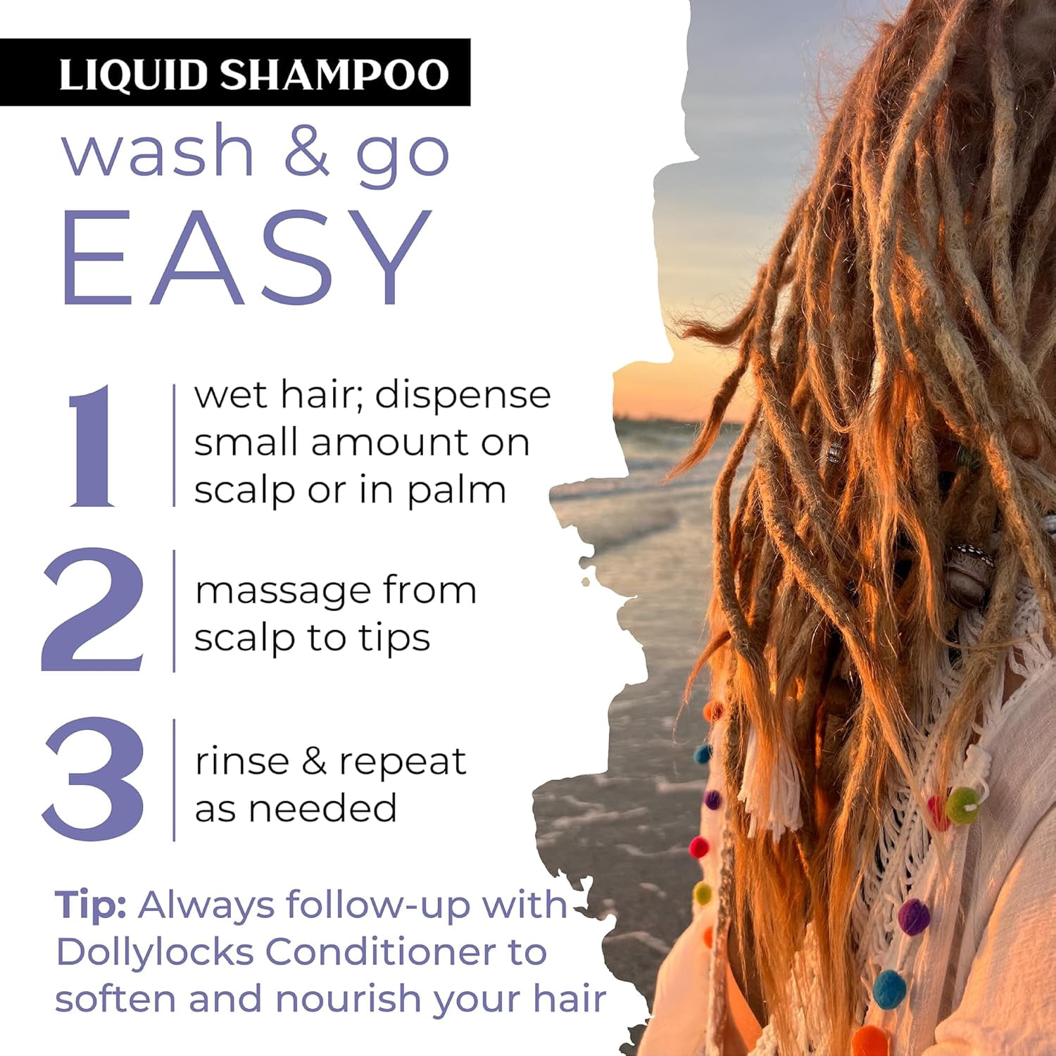 Dollylocks Clarifying Liquid Shampoo | Nag Champa