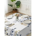 thumbnail image 3 of Blue Grey Eucalyptus Suqare Tablecloth - 54 x 54 Inch, Watercolor Spring Weeping Botanical Waterproof & StainResistant Tablecloth, Washable Oil-proof Table Cover for Dining/Party/Wedding/Buffet, 3 of 9