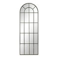 thumbnail image 3 of Mirrasia 24"x65" Full Length Arched Metal Windowpane Mirror, Black, 3 of 5