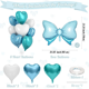 thumbnail image 2 of Set de globos azules con forma de corazón y lazo, 10 unidades, 2 of 2