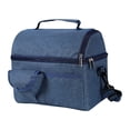 thumbnail image 1 of QualitChoice Insulated Lunch Bag Adult With Detachable Shoulder Strap Included Rational dark blue, 1 of 6