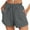 Gray, variant on HAiming Womens Linen Shorts Drawstring Casual Elastic Waist Summer Beach Lightweight Comfy Short Pants with Pockets
