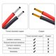 thumbnail image 5 of Cable eléctrico de 2 conductores de 20 AWG Uxcell 29.5FT rojo negro cobre estañado / flexible / silicona, 5 of 6