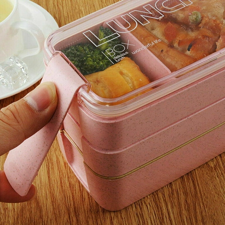 Bento box Japanese Lunch Box Kit (16 PCS) 3-In-1 Compartment, Leak