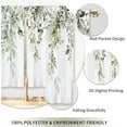 thumbnail image 4 of Eucalyptus Green Leaves Kitchen Curtains Botanical Floral Plant Small Short Cafe Window Curtains Flower Herb Rod Pocket Bathroom Window Drapes Treatment Tier Curtains 2 Panels (26x24 Inch), 4 of 6