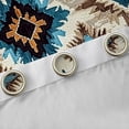 thumbnail image 3 of jejeloiu Vintage Aztec Geometric Blackout Curtains Set of 2 (52x84 Each),Boho Blue Geometrry Window Curtains,Oil Painting Artwork Curtains and Drapes,Super Cozy Room Decor, 3 of 6