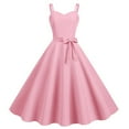thumbnail image 2 of Adeawade Fall Dresses For Women 2025 Sleeveless 1950S Housewife Evening Party Prom Dress Ladies Dresses Round Neck Dresses Basic Retro Daily Wear Pink L, 2 of 5