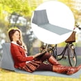 thumbnail image 2 of Leodye 1PCS Foldable Beach Cushion Inflatable Lounger Flocking Fabric for Beach Camping and Backyard Use -54.33x18.9x18.9in, 2 of 6