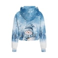 thumbnail image 2 of Chaqlin Snowman Snowflake Print Girls Half Zipper Sweatshirts Girl Half Zipper Sweatshirt with Pocket Casual Pullover Athletic Zip Up Lightweight Sweatshirt Size 7-8 Blue, 2 of 7