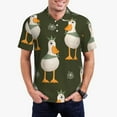 thumbnail image 2 of Cauagu Mallard Ducks Wild Birds Print Men's Polo Shirts, Short-Sleeve Polo Shirts for Men Performance Golf Shirt Athletic Casual Collared T-Shirt-Large, 2 of 8