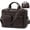 Coffee, variant on Vintage Messenger Bag for Men PU Vegan Leather Computer Laptop Bag 15.6 Inch Waterproof Briefcases for Men Retro Mens Briefcase Satchel Bag for Work Office Business Travel Brown