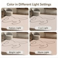 thumbnail image 7 of ODIKA 8'x10' Beige Minimalist Bunny Silhouette Design Washable Area Rug Elegant Home Decor with Whimsical Charm for King Size Bedroom Under Bed, Master Suite, Non-Shedding, Easy Care, 7 of 7