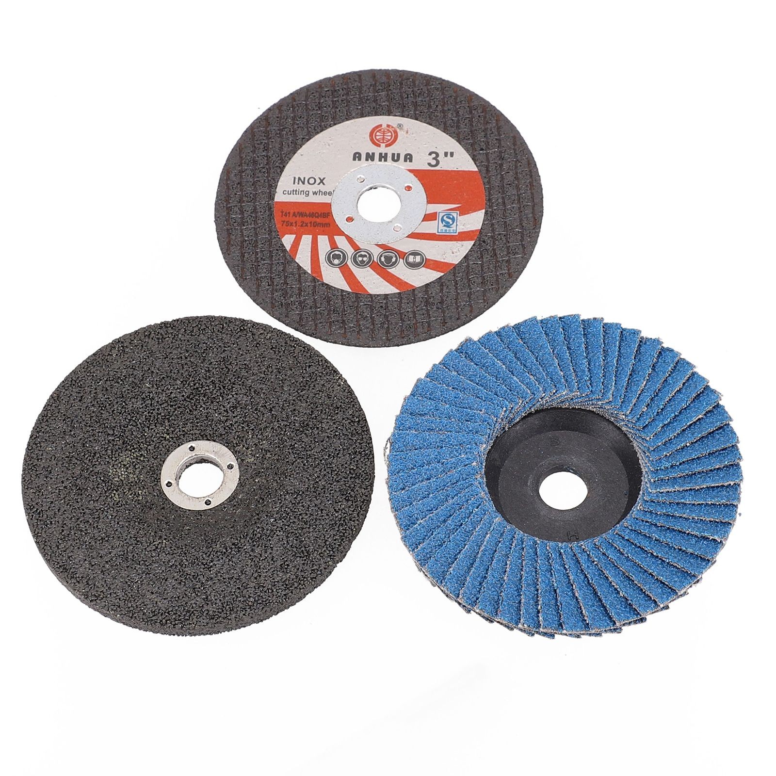 3pcs 75mm Cutting Discs for Angle Grinder, Metal Cutting and Polishing Wheel
