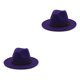thumbnail image 3 of Qarigey Sombrero con hebilla de cinturón Otoño Invierno moda sólido ala ancha gorras cálido lana vaquero al aire libre boda iglesia Type2 NO2, 3 of 6