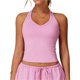 thumbnail image 1 of Chaleco de Yoga for mujer, ropa interior deportiva ajustada en forma de V for belleza en la espalda, chaleco deportivo for ejercicio de carrera, almohadilla for pechos extraíble, 1 of 7