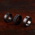 thumbnail image 2 of HOOUN Men's Women's Viking Runes Stainless Steel Cable Chain Inlay Wedding Bands Ring-7-Silver, 2 of 6