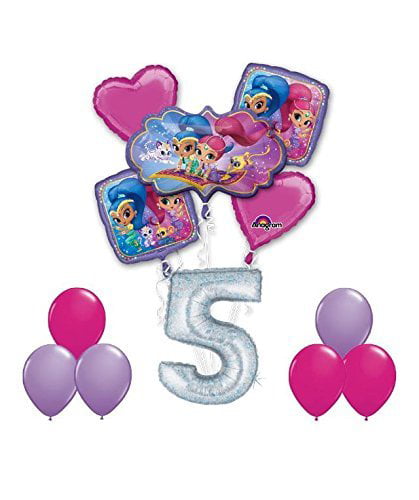 3 Pc SHIMMER AND SHINE HAPPY Birthday Party Balloons Decoration Supplies Genie 