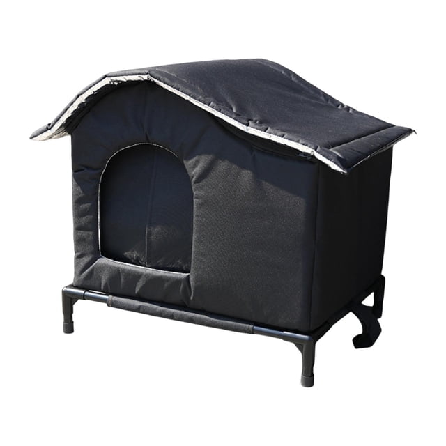 Flynix Maison pour Chat Maison Cachée Extérieure Rideau Isolé Coupe-Vent Imperméable Abri pour Animaux