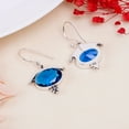 thumbnail image 4 of Blue Sapphire 925 Sterling Silver Earring V10105, Drop/Dangle Earring, Blue Earring, Oval Earring, Gift For Her, Blue Sapphire Earring, 4 of 4