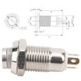 thumbnail image 2 of 8mm Momentary Push Button Switch Waterproof Push Button Start Switch with Light 3VBlue, 2 of 4