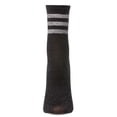 thumbnail image 4 of MeMoi Women's Shimmery Sporty Stripe Crew Sock - Womens - Female, 9-11, Black, 4 of 6
