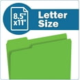 thumbnail image 6 of The File King 1/3-Cut Top Tab Green File Folder | Letter Size | Box of 100 | Assorted Tab Positions for Labeling | 11-Point Fiber Construction | Organize Home or Office, 6 of 8