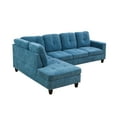 thumbnail image 4 of MAYEERTY Blue Modern Adult 3-Piece Couch Vibrant Color Lively Living Room Decor, 4 of 12