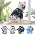 thumbnail image 1 of Xihbxyly Camisa Hawaiana para Mascotas, Diseño Moderno de Árbol de Playa, Tela Ligera y Transpirable, Cómoda para Perros y Gatos, Ideal para El Verano, Fácil de Limpiar, Varias Tallas, 1.1-17.6 Lbs, 1 of 6