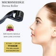 thumbnail image 5 of Derma Roller 2.0mm, 540 Titanium Microneedle Roller for Face Facial Wrinkles Hair Loss Stretch Marks Hair Regrowth Micro Needles Professional Microneedling Derma Needling Kit with Case, 5 of 5
