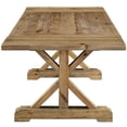 thumbnail image 3 of Modway Den Extendable Dining Table with Solid Pine Wood Top in Brown, 3 of 4