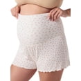 thumbnail image 4 of Ingrid & Isabel For Every Belly Women's Maternity Ribbed T-Shirt & Short Sleep Set, Sizes S-XXXL, 4 of 8