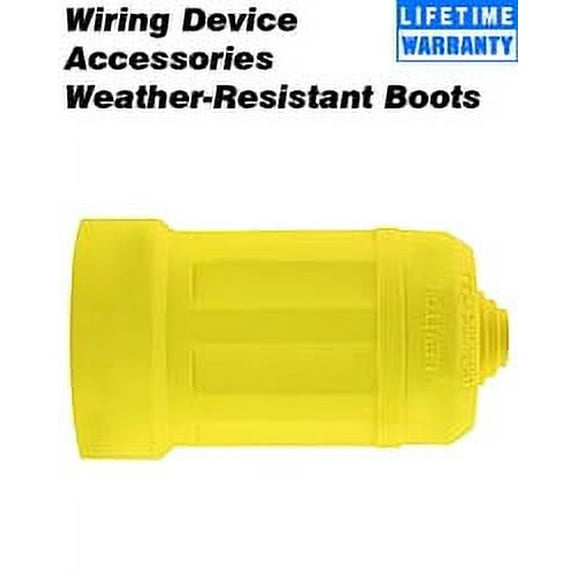 Leviton 6018-LY Connector Boot for 15 Amp 3-Wire Locking Device - Yellow