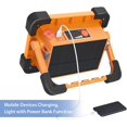 thumbnail image 4 of Luz de trabajo LED portátil, luces solares para acampar con batería recargable para reparaciones de emergencia de automóviles, extremos magnéticos ajustables a 180° para una colocación flexible, 4 of 7